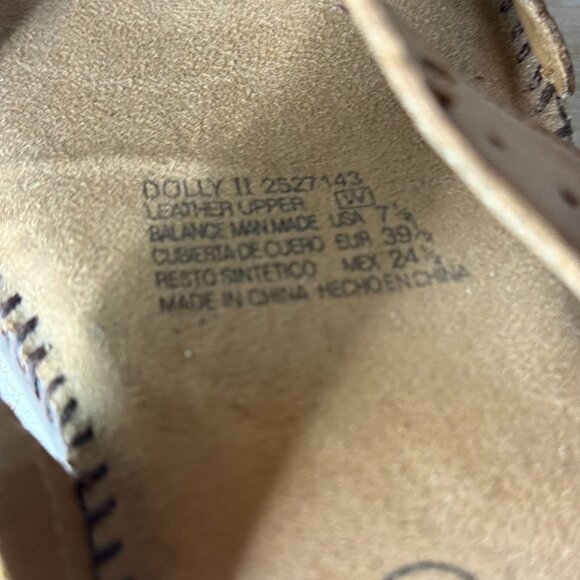 Dr. Scholls Dolly II Leather Sandals Wide Width Tan Womens Size 7.5 - Picture 5 of 16